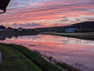 夏至の夕焼け